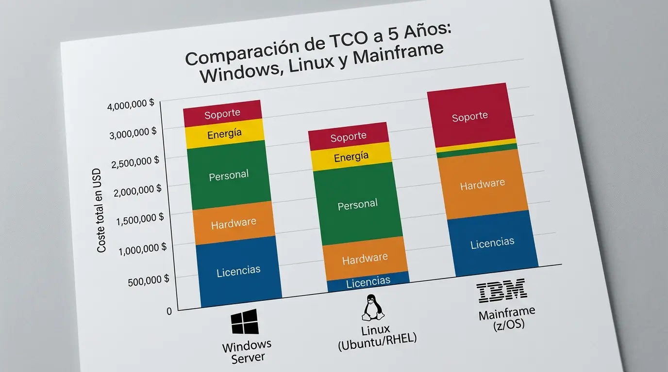 Comparación del Costo Total de Propiedad (TCO) a 5 años