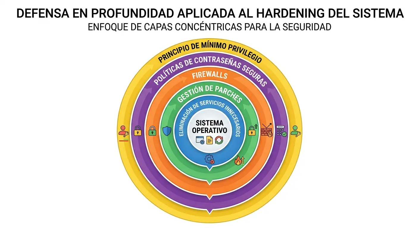 Capas de hardening en un sistema operativo